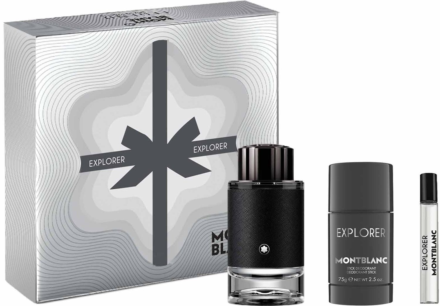 MONTBLANC Explorer Eau de Parfum 2 Piece Set - 3.3 fl. oz. Spray, 2.5 oz. Deodorant Stick - Long Lasting Fragrance with notes of Sage, Sandalwood Patchouli - Woody Aromatic