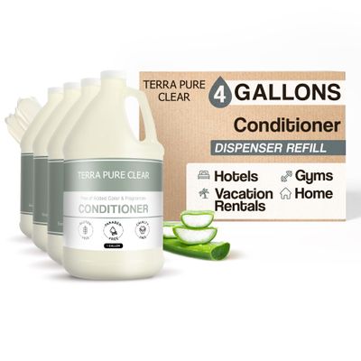 Terra Pure 1-Shoppe Clear Color and Fragrance Free Gallon Size Conditioner 4 Gallons