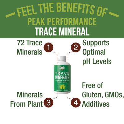 Ultra High Purity Trace Minerals Liquid Drops for Water. Ionic Plant Based Fulvic Trace Mineral Drop Supplement Magnesium. Replenishes Natural Minerals, Electrolytes Optimal pH Levels