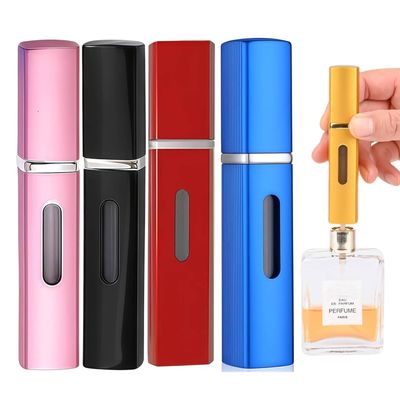 sangzisally 4PCS Perfume Travel Refillable Bottle, Bottom-Filling Fragrances Perfumes Atomizer, Mini Cologne Dispenser, Portable Sprayer Perfume Contianer, for Traveling of 8ML