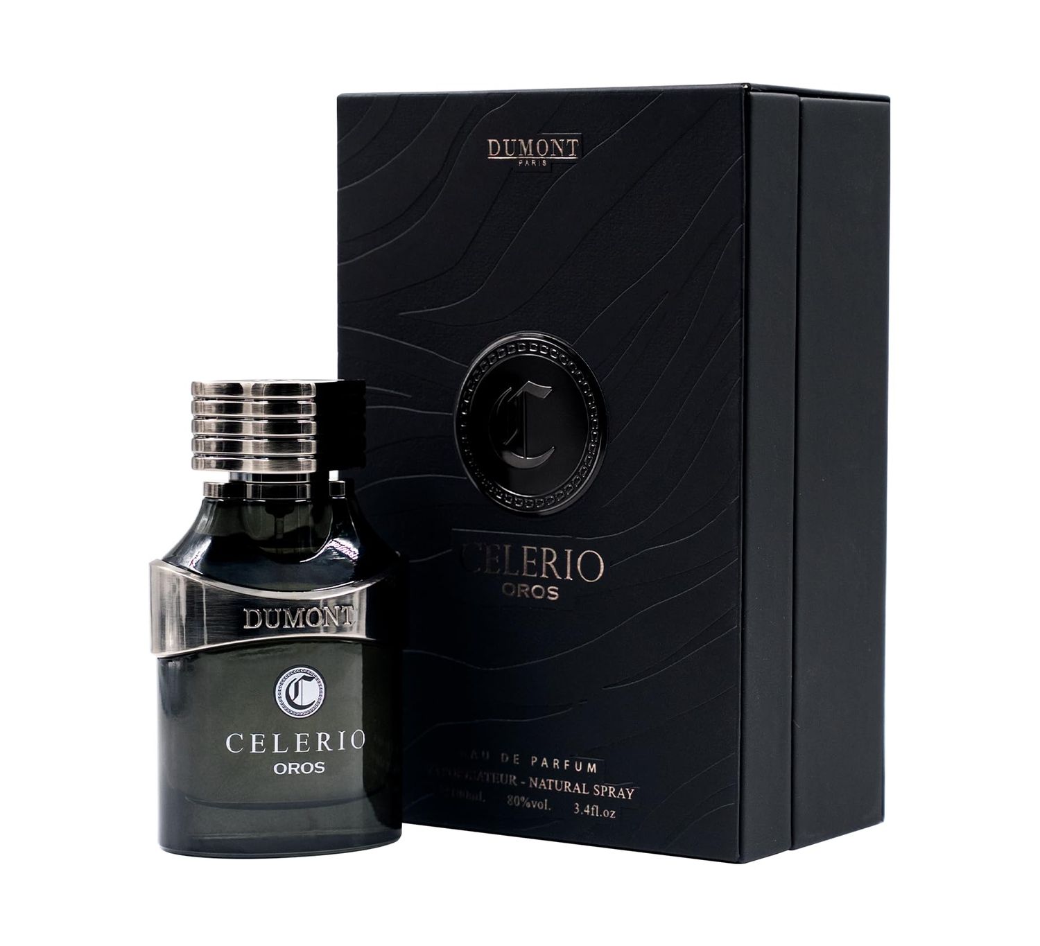 DUMONT Celerio Oros Eau De Perfume Men - Fragrance Of Lemon Fresh Fruits - Celerio Perfum Unisex Suitable for Men Women - Long Lasting Cologne Mist Body Spray, 3.4oz (Black, 80 vol)
