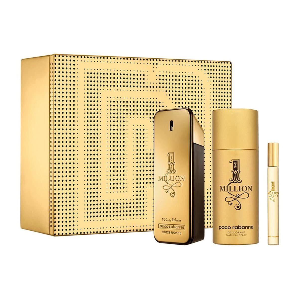 Men&#39;s Perfume Set 1 Million Paco Rabanne (3 pcs)