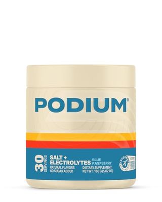 Podium Nutrition Training Salt Electrolytes Powder, Blue Raspberry, Post Workout Hydration Muscle Recovery Support, Electrolyte Drink, Magnesium, Potassium, Calcium Sodium Salts, 30 Servings