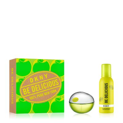 DKNY Be Delicious Eau de Parfum 2 Piece Gift Set For Women - Perfume Spray 3.4 Fl. Oz. Refreshing Shower Mousse 5.07 Oz.