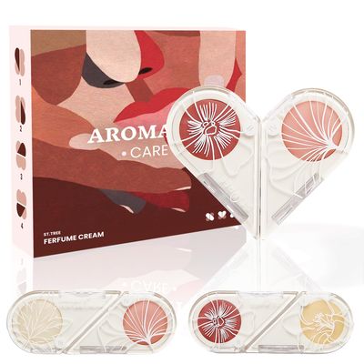 Fadelo 4-in-1 Solid Perfume for Women - Changeable Shape Pheromone-Infused Balm Cologne in Travel Size with 4 Unique Scents