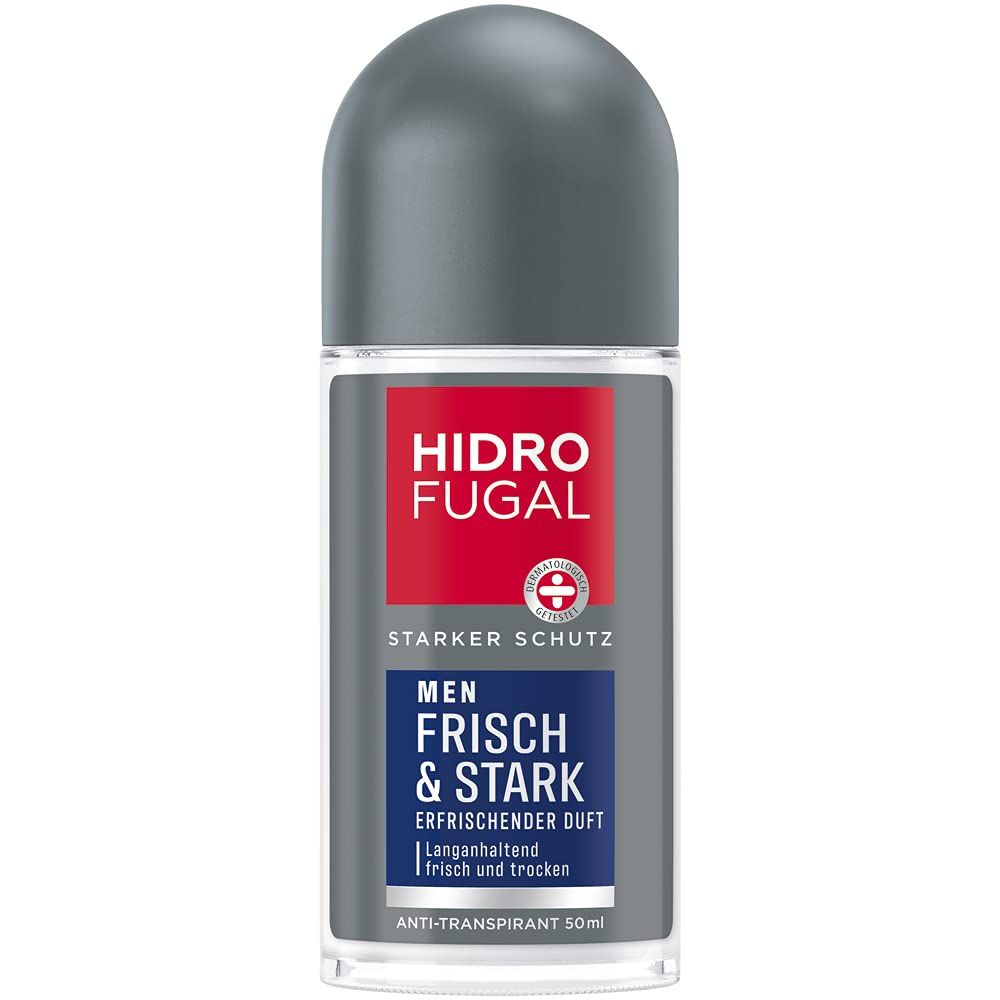 Hidrofugal Men Fresh Stark Roll-On (50 ml), Strong Antiperspirant Protection with Refreshing Fragrance, Deodorant for Men Without Ethyl Alcohol