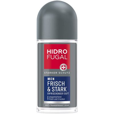 Hidrofugal Men Fresh Stark Roll-On (50 ml), Strong Antiperspirant Protection with Refreshing Fragrance, Deodorant for Men Without Ethyl Alcohol