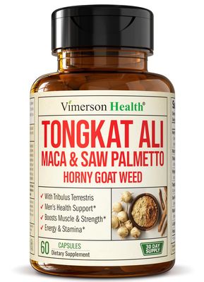 Tongkat Ali for Men - Healthy Testosterone Support. Balanced Energy Supplements with Horny Goat Weed, Maca Root Powder, Tribulus Terrestris, Saw Palmetto Extract. Tongat-Ali for Men. 60 Caps