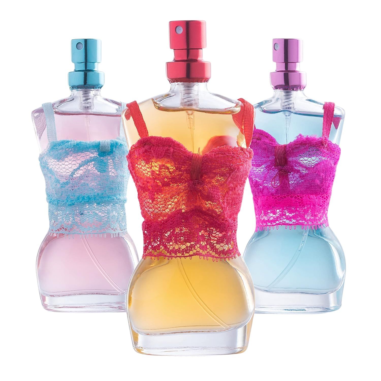 SCENTED THINGS Inspire Teen Perfume Gift Set, Perfume for Kids, Girls 10-12, Teenage, Teens Body Spray Mist, Girl Fashion Collection 3 Mannequin-Shaped Perfumes Bottles
