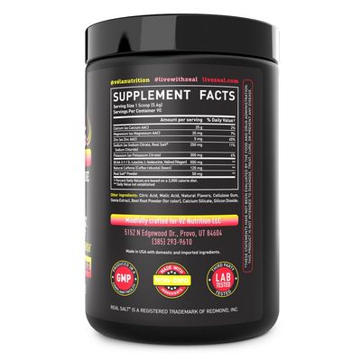 Pre-Workout Electrolyte Energy Powder Drink Mix (90 Servings Pink Lemonade) w 0 Sugar BCAAs B-Vitamins Electrolyte Supplement w Potassium Zinc Magnesium for Hydration - Keto Electrolytes