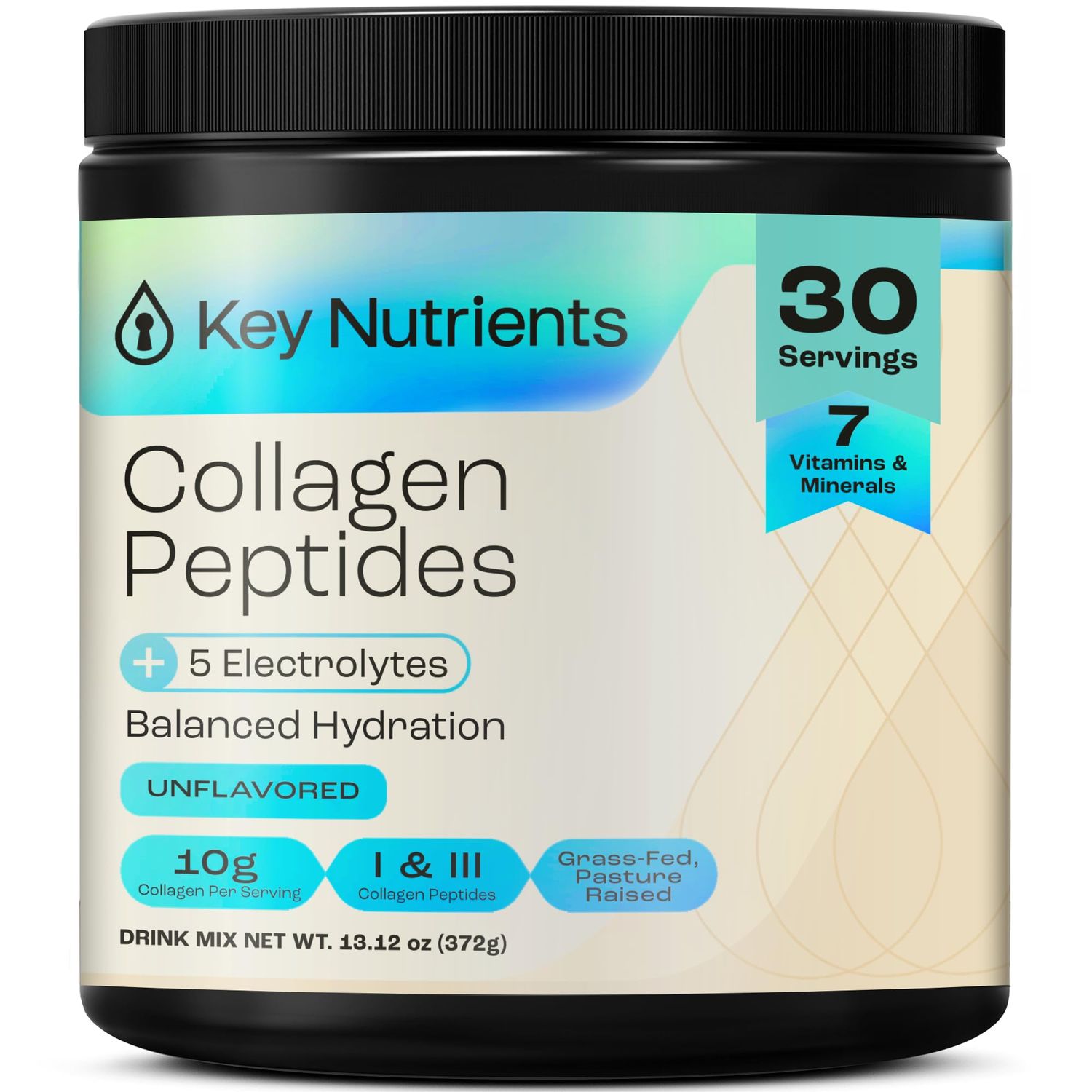 KEY NUTRIENTS Multi Collagen Peptides Powder, Collagen Powder Unflavored Electrolytes, Collagen Supplements, Collagen for Women, Collagen Peptides for Women, Collagen for Men (30 Servings)