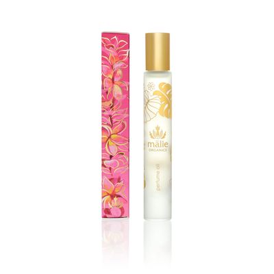 Malie Organics&#39; Plumeria Perfume Oil Roll On with Organic Hawaiian fragrances, 1 Count (Pack of 1)