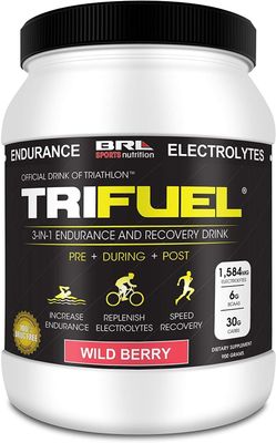TRIFUEL - 3-in-1 Endurance and Recovery, Hydration, BCAA, Electrolyte Enhanced Drink (Wild Berry)