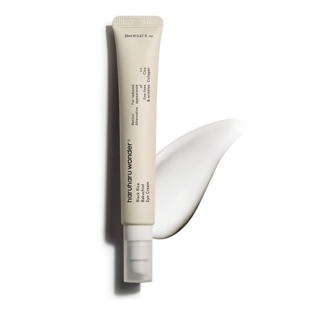 Haruharu Wonder Black Rice Bakuchiol Eye Cream 0.67 fl.oz 20ml Anti-Aging, Wrinkle Care, Natural Retinol Alternative Cruelty Free, EWG-Green