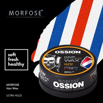 Morfose Barber Wax, 5.30 Ounce (Pack of 1), Ultra Hold, Premium Hair Styling Wax for Men, Natural Shine, Easy Application, Ideal for Various Styles, Long-Lasting, Water-Soluble, Pleasant Fragrance