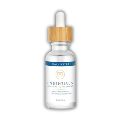 Mayu Concentrated Ionic Trace Mineral Drops - Rich Concentrate Electrolytes Magnesium Chloride Sodium Supplements - Essential Blend Drop for Immune Support - Nutrient-Packed Alkaline Water (1)