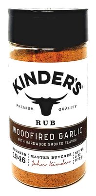 Kinders Woodfired Garlic Rub Bulk Pack of 3 Bottles - 6 oz Per Bottle - 18 oz Total of Premium Quality Kinders Rub