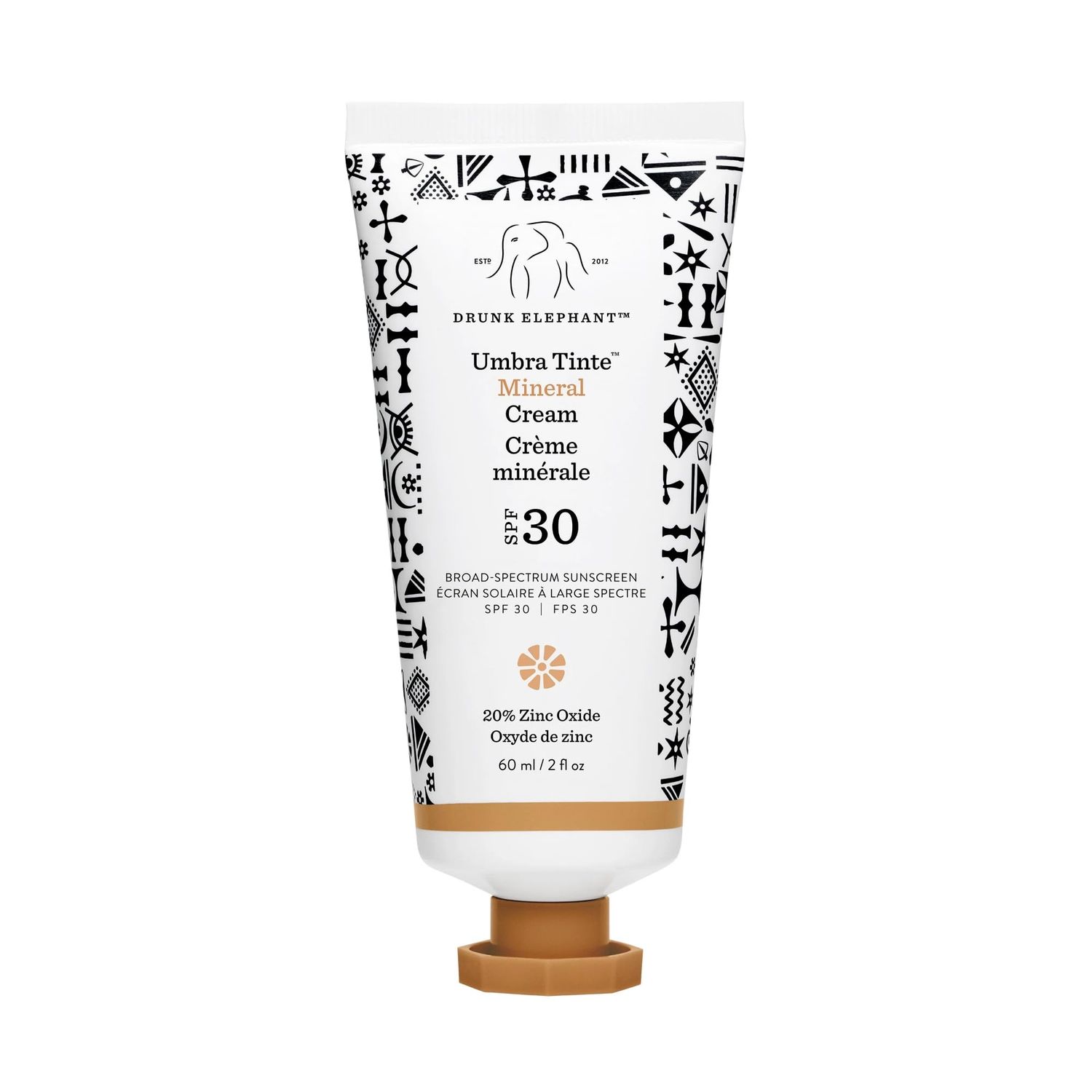 Drunk Elephant Umbra Tinte Mineral Cream (SPF 30) - 60 ml2 fl oz - Mineral Sunscreen - Clean Clinical Skincare - Cruelty-Free - Dermatologist-Tested - Free of Essential Oils, Silicones, and Fragrance
