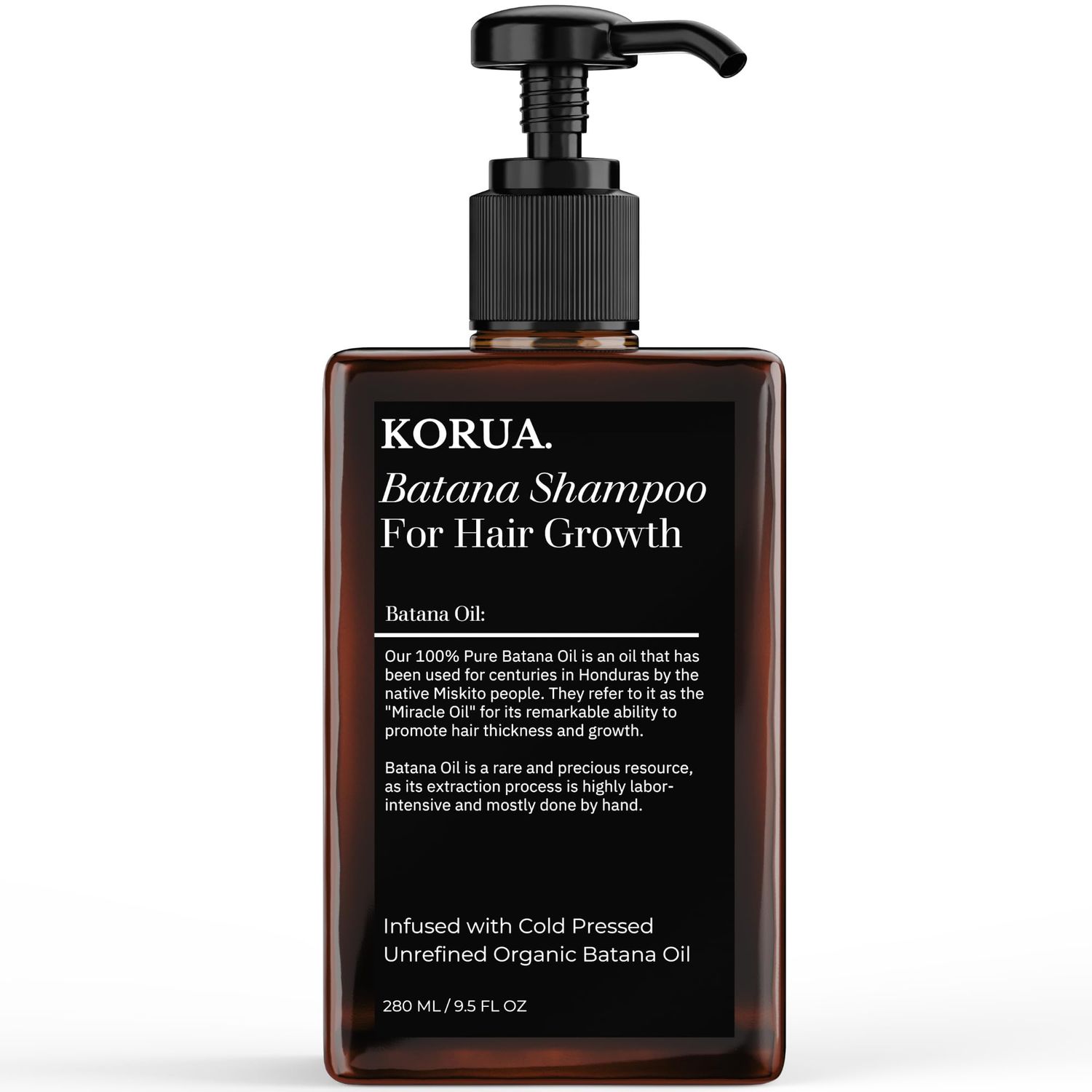 Batana Oil Shampoo for Hair Loss Infused with Cold Pressed Unrefined Organic Batana Oil, Hair Growth Shampoo for Women Men, Batana Shampoo for Hair Growth (9.5 FL OZ)