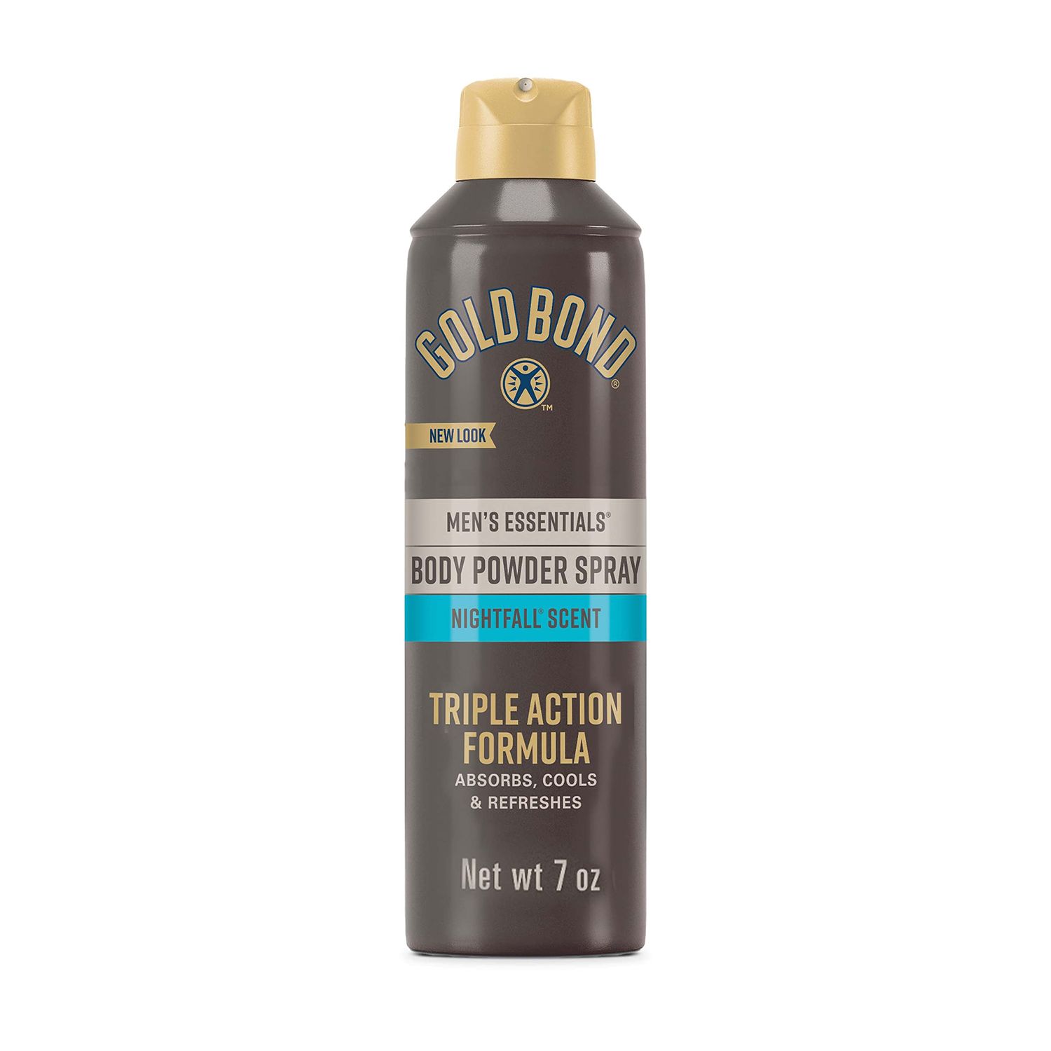 Gold Bond Men&#39;s Essentials Talc-Free Body Powder Spray 7 oz. Recharge Scent Wetness Protection