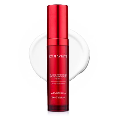 Koji White 2 Kojic Acid Dipalmitate 3 Tranexamic Acid Serum - Facial Serum for Women, Hydrating with Niacinamide - Vegan, Fragrance-Free, Unscented for Sensitive Skin Uneven Tone - 1.01 Fl Oz