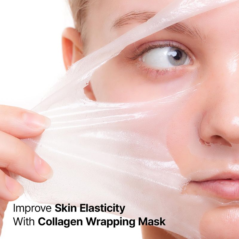 VEGANIFECT Collagen Overnight Wrapping Facial Mask with Jelly Brush, For Elasticity Improving, Hydrating, Firming, Collagen Peptide, Glass Skin, Korean Skin Care (2.70 Fl Oz)