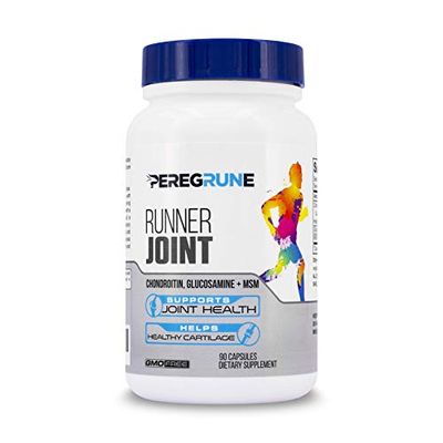 PEREGRUNE Runner Joint Support Supplement - Healthy Knees, Back, Cartilage, Joints - Glucosamine Chondroitin MSM- GMP Certified Running Supplements and Joint Support for Athletes - 90 Capsules