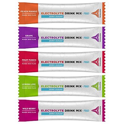 Fluid Tactical - Zero Sugar, Keto Electrolyte Powder, Hydration Packets, Made in USA (Variety, 25 Count)