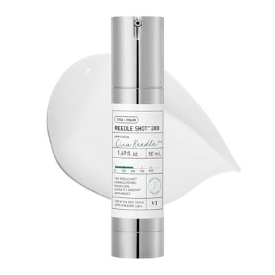 VT COSMETICS CICA Reedle Shot 300, Advanced Night Exosome, Microneedling Serum, Centella Asiatica, Hyaluronic Acid, Propolis, Soft Skin, Regeneration, Glass Skin, Korean Skin Booster 1.69Fl Oz (50ml)