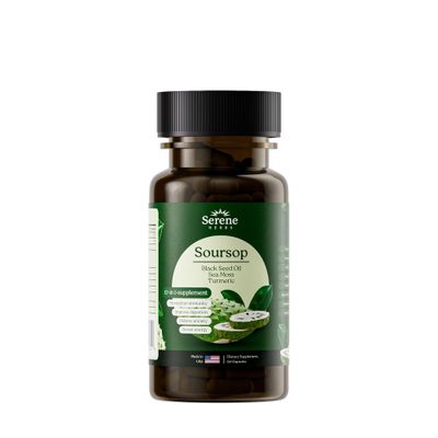 Sea Moss, Black Seed Oil 4000mg, Soursop 4000mg, Ashwagandha 2000mg, Turmeric, Bladderwrack, Burdock, Vitamin C D3, Dandelion Root, Ginger- Herbal Supplement for Immune Support Wellness(60 Count)