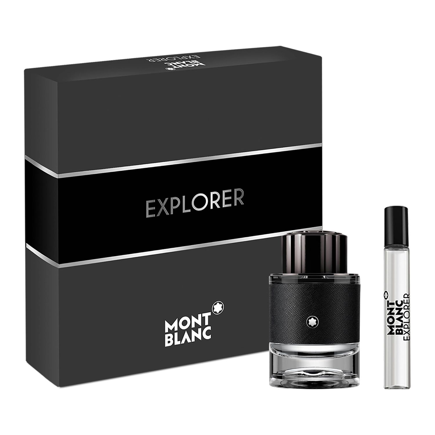 MONTBLANC Explorer Eau de Parfum 2 Piece Set - 1.7 fl. oz. Spray, 0.25 fl. oz. Travel Spray - Long Lasting Fragrance with notes of Sage, Sandalwood Patchouli - Woody Aromatic