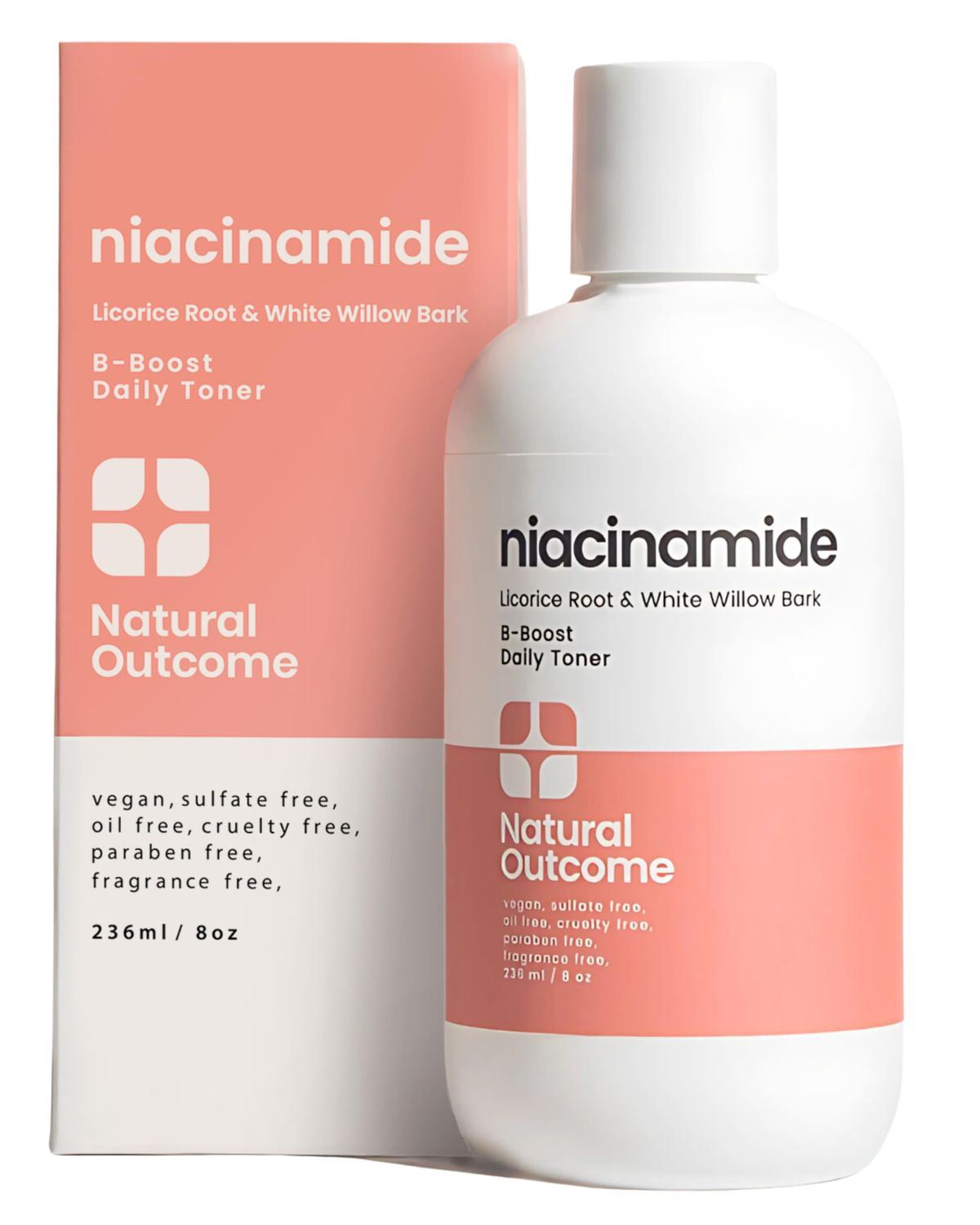 Natural Outcome Niacinamide Toner for Face Radiance Boosting Toner - with Salicylic Acid Aloe Vera Advance Toning Solution Rejuvenates Skin Minimizes Pore Appearance Fragrance Free 8 oz