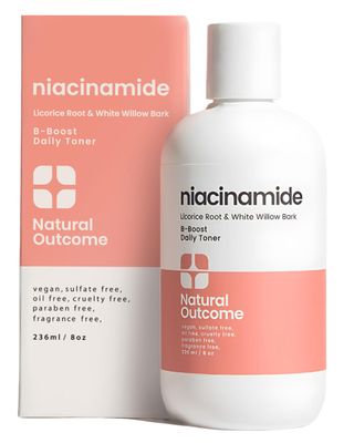 Natural Outcome Niacinamide Toner for Face Radiance Boosting Toner - with Salicylic Acid Aloe Vera Advance Toning Solution Rejuvenates Skin Minimizes Pore Appearance Fragrance Free 8 oz