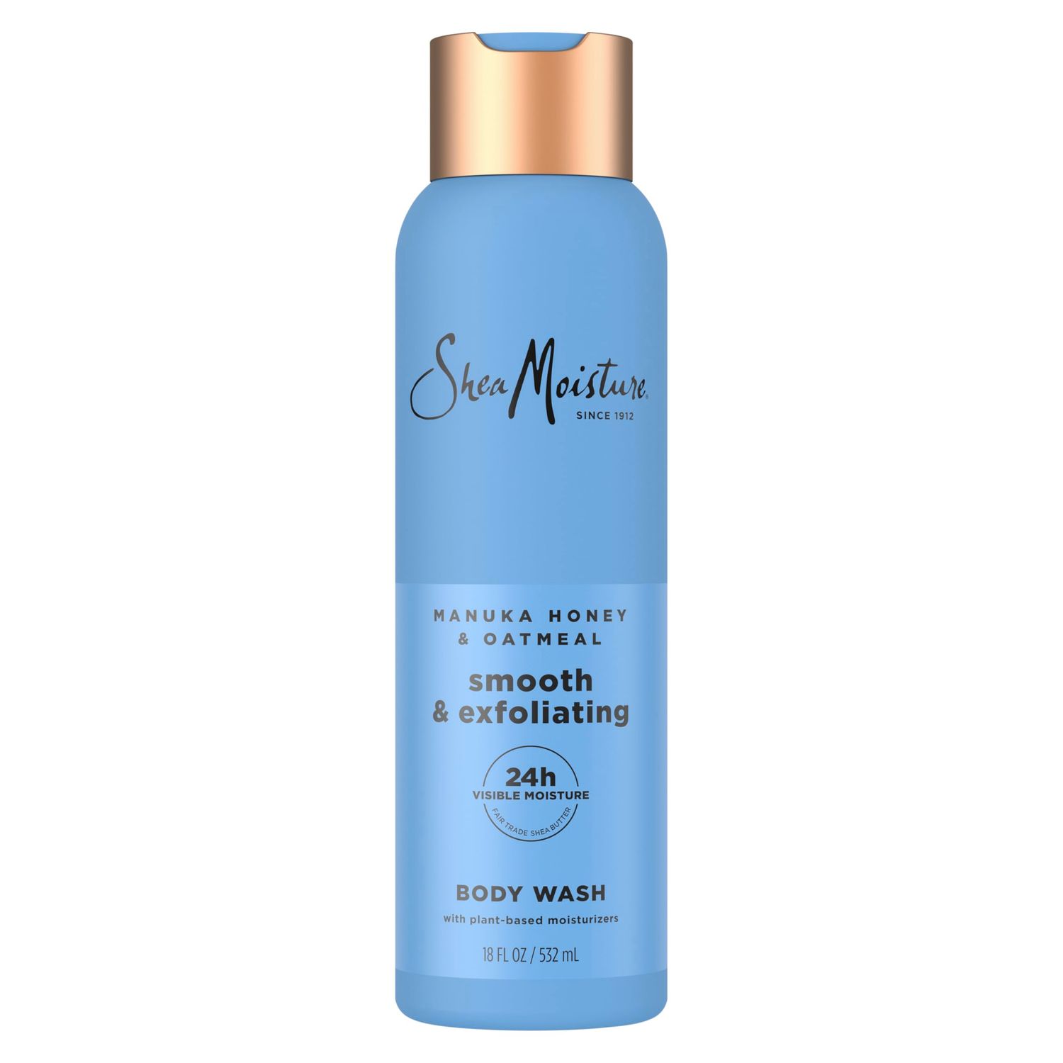 SheaMoisture Manuka Honey Oatmeal Body Wash Smooth Exfoliating Smooth and Exfoliating body wash for 24H Visible Moisture for Healthy, Glowing Skin 18 oz