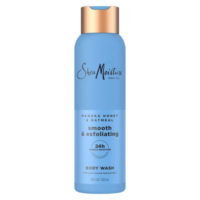 SheaMoisture Manuka Honey Oatmeal Body Wash Smooth Exfoliating Smooth and Exfoliating body wash for 24H Visible Moisture for Healthy, Glowing Skin 18 oz