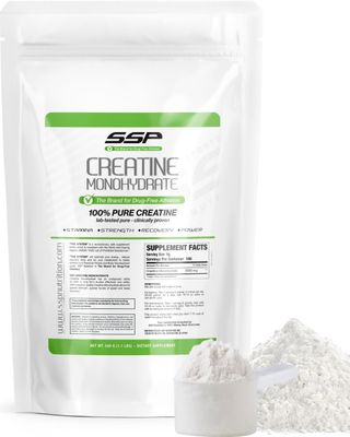 SSP Creatine Monohydrate - Unflavored Supplement for Hydration, Recovery Muscle Support - Workout Fitness Nutrition for Women Men - 100 Pure Creatine