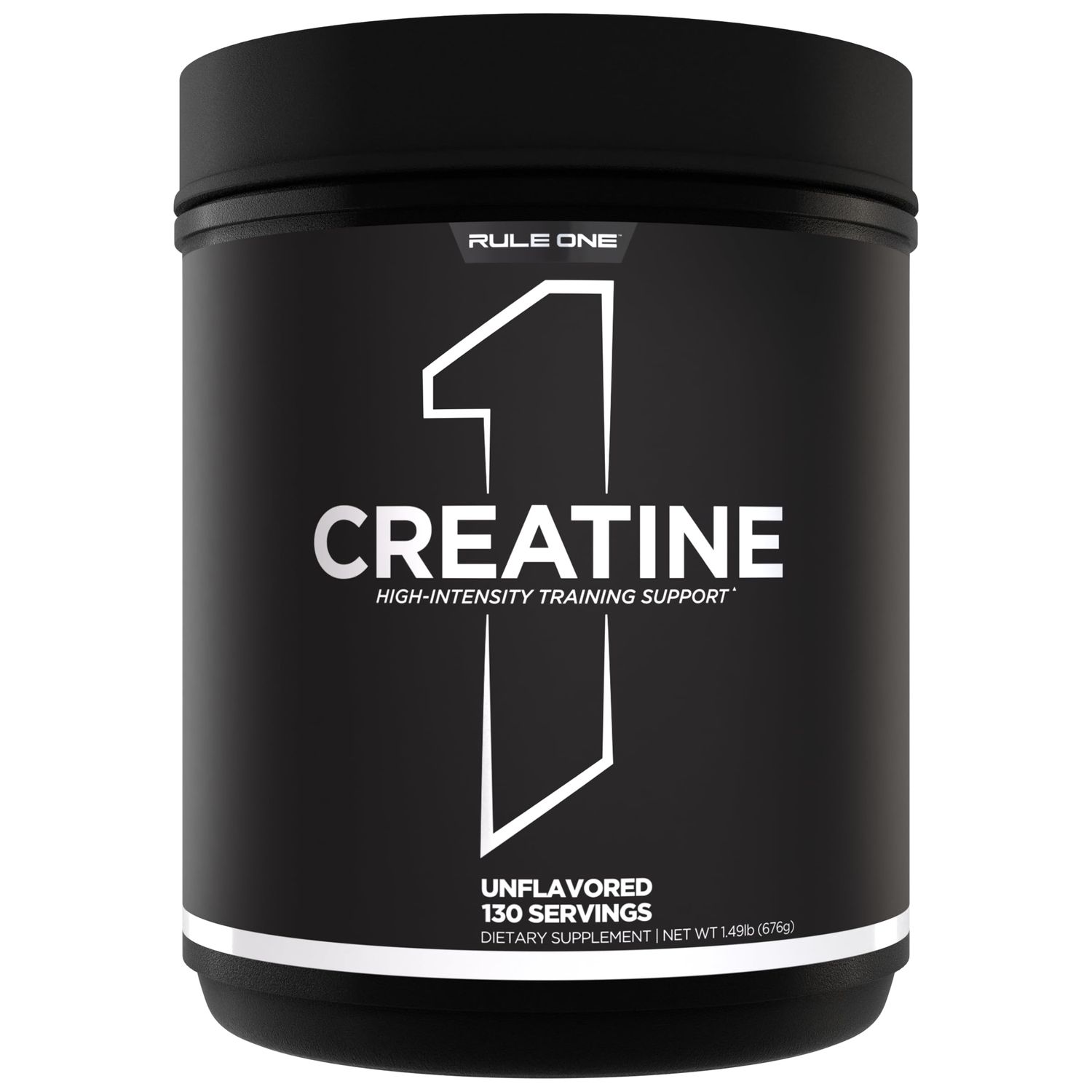 Rule 1 Creatine Powder - Pure Micronized Creatine Monohydrate for High-Intensity Exercise and Lean Body Mass Support, Flavored and Unflavored (130 Servings, Unflavored)