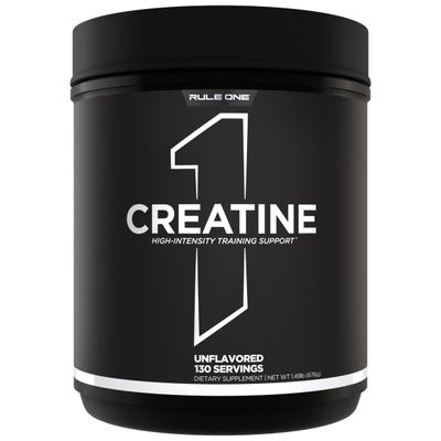 Rule 1 Creatine Powder - Pure Micronized Creatine Monohydrate for High-Intensity Exercise and Lean Body Mass Support, Flavored and Unflavored (130 Servings, Unflavored)