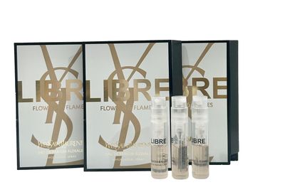 YVES SAINT LAURENT YSL Libre FLOWERS FLAMES EDP Sample Women Perfume 1.2 ml 0.04 oz - set of 3