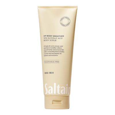 Saltair KP Body Scrub. 10 Glycolic Acid Treatment with Volcanic Sand and Plant Moisturizers. Fragrance-Free Physical Chemical Exfoliator. Exfoliating Body Scrubber for Rough Bumpy Skin, 10oz.