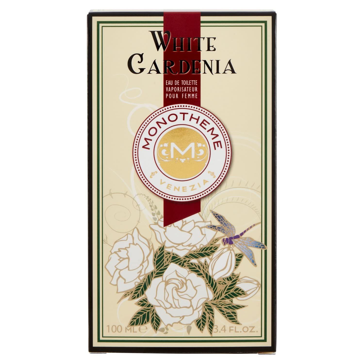 Monotheme Eau de Toiletted Spray for Women, White Gardenia, 3.4 Ounce