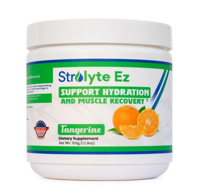 Strolyte Ez Electrolytes Powder - No Sugar - Electrolyte Powder - Energy Muscle Recovery - High Absorption Hydration Powder with Vitamins and Minerals - 50 Serving - USA-Made