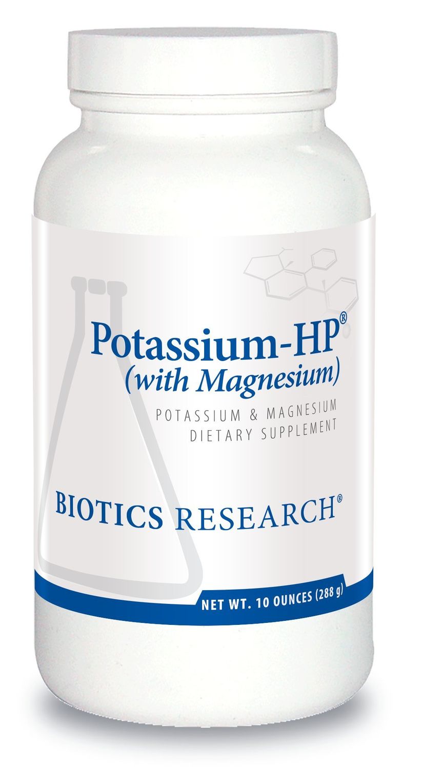 Biotics Research Potassium HP Potassium with Magnesium. Powdered Formula. Electrolyte. Supports Cardiovascular, Renal and Bone Health. Essential Mineral for Vascular and Muscle Function, 10 Ounces