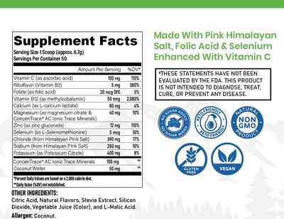 Strolyte Ez Electrolytes Powder - No Sugar - Electrolyte Powder - Energy Muscle Recovery - High Absorption Hydration Powder with Vitamins and Minerals - 50 Serving - USA-Made