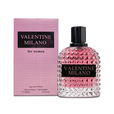 A CENTER Valentine Milano Women Perfume 100ml Eau de Parfum Spray for Women with Vanilla,JasmineBergamot Notes Long Lasting Cologne for Daily Use