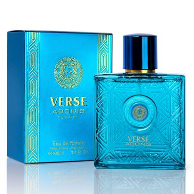 NovoGlow Verse Adonis Eau De Parfum for Men 3.4 Fl. Oz. 100ml Men&#39;s Perfume Refreshing Combination of Woody Floral Fruity Scents - Masculine Scent Lasts All Day A Gift for Any Occasion