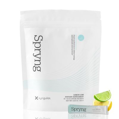 Xyngular Spryng Lemon Lime 15 Packets Energy Recovery Drink Mix Just Add Water Infused With Electrolytes, Magnesium, Potassium, Vitamin C B12 Energy, Focus, Performance