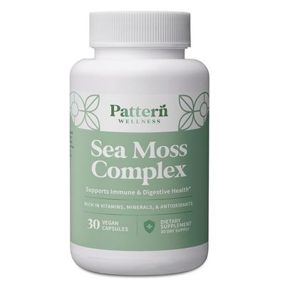Pattern Wellness Sea Moss Complex - Organic Sea Moss, Burdock Root, Bladderwrack, Vitamin C, Ginger Capsules - Immune Support, Digestive Health, Energy Support - Vegan, Non-GMO - 30 Capsules