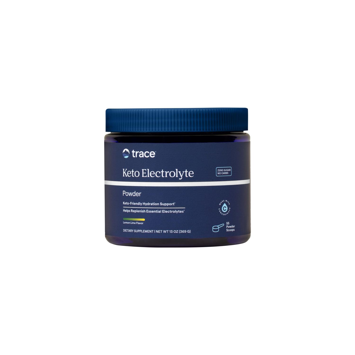 Trace Minerals Keto Electrolyte Powder - Keto Hydration Support Supplement - Mineral Supplement for Energy Muscle Stamina Support - Zero Carb Sugar-Free Formula - Lemon Lime, 13 oz (55 Servings)
