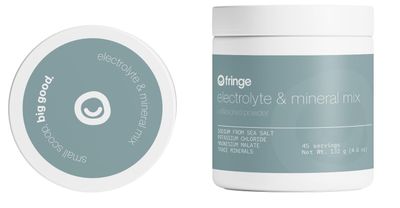 Fringe Electrolyte and Mineral Mix, Pure Ocean Sea Salt for Rehydration, Potassium Chloride, Magnesium Malate for Muscle Tension, Trace Minerals for Essentials, Unflavored, 30 Servings